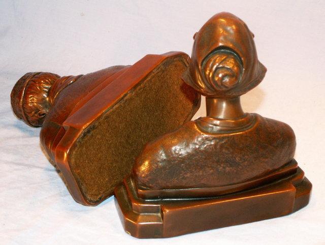 Bronze Coated DUTCH BOY & GIRL Bookends - Metalware