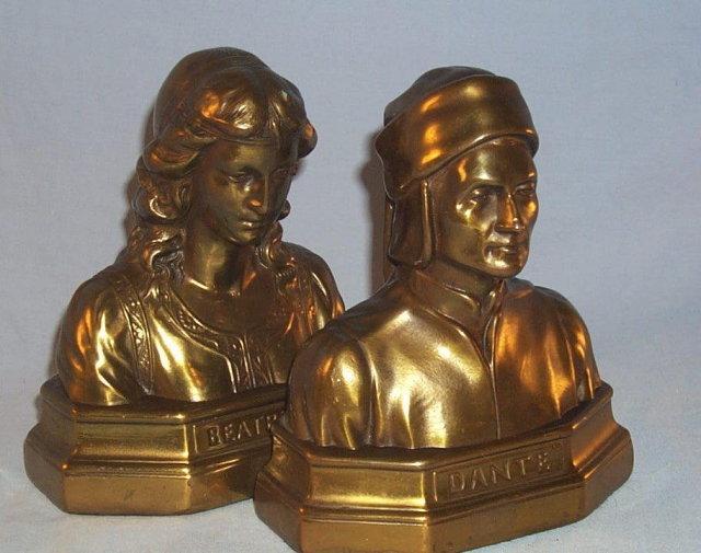 Gold Finished DANTE & BEATRICE Bookends - Metalware