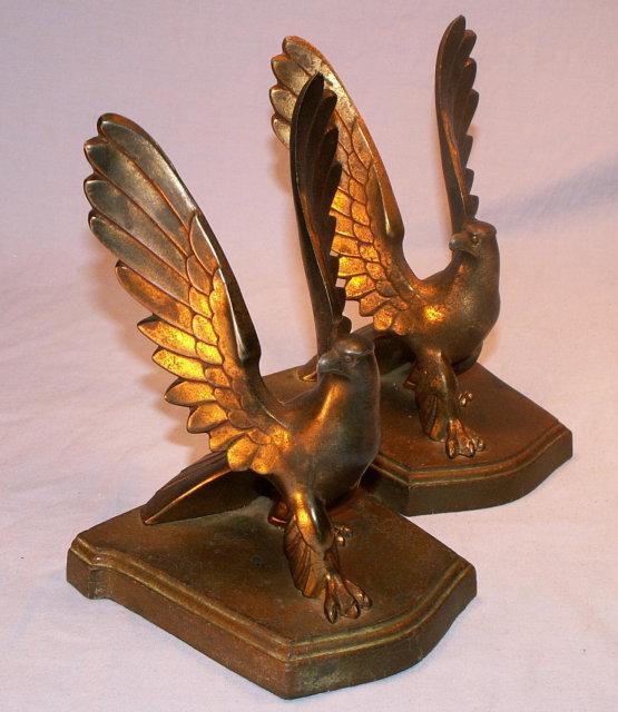One ELEPHANT CHARGE Bronze Clad Bookend - Metalware