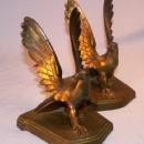 One ELEPHANT CHARGE Bronze Clad Bookend - Metalware