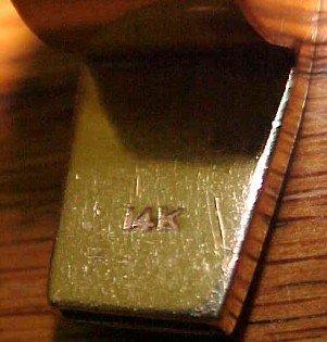 14K GOLD Whistle Pendant - Jewelry Vintage