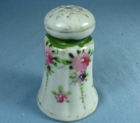 Porcelain Shaker or Handpainted HATPIN Holder - Antique Vintage