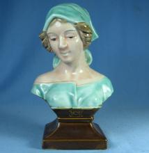 Decorative Porcelain BUST - Weighted Peasant Lady