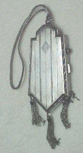 Old Sterling Purse with Amethyst Stone - Silver