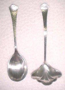 Cream Ladle + Sugar Shell Art Deco - Sterling