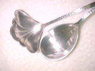 Cream Ladle + Sugar Shell Art Deco - Sterling