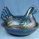 HEN on NEST - Indiana BLUE Glass Chicken Candy Dish
