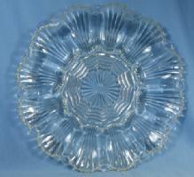 OYSTER or MUSSEL Serving Plate Tray - Vintage Clear Glass