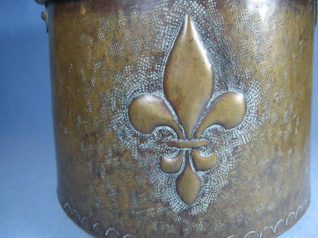 Hand Forged Hammered Brass Kettle - Antique 1700's metalware