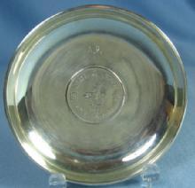 Hong Kong SILVER DOLLAR Dish - 1974 Coin