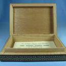 Vintage MOP * Wood * Bone Inlay Marquetry Cigarette Box - Tobacciana