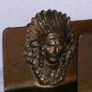 INDIAN CHIEF Cast Iron Bookends - Metalware
