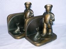 Frankart SAILOR BOY AND DOG Cast Metal Bookends - Metalware
