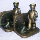 Frankart SAILOR BOY AND DOG Cast Metal Bookends - Metalware