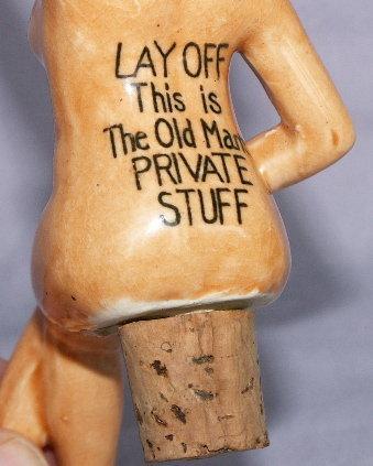 Nude Lady Niagara Falls Souvenir Porcelain Bottle Stopper