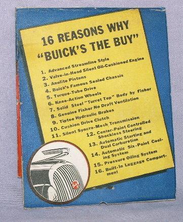 BUICK 1936 Joe Louis/Max Schneling Boxing Match Book of Matches - Advertising