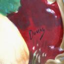 Artist Signed LIMOGES Porcelain Fruit Hanging Plate