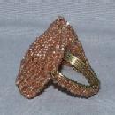 Set of Pink Glass Bead Napkin Holders in Original Box - Misc.