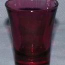 Six Cranberry Whiskey Glasses in Metal Carrier - Metalware