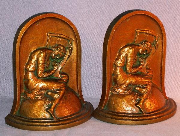 Cast Metal LOST HOPE Bookends - Metalware