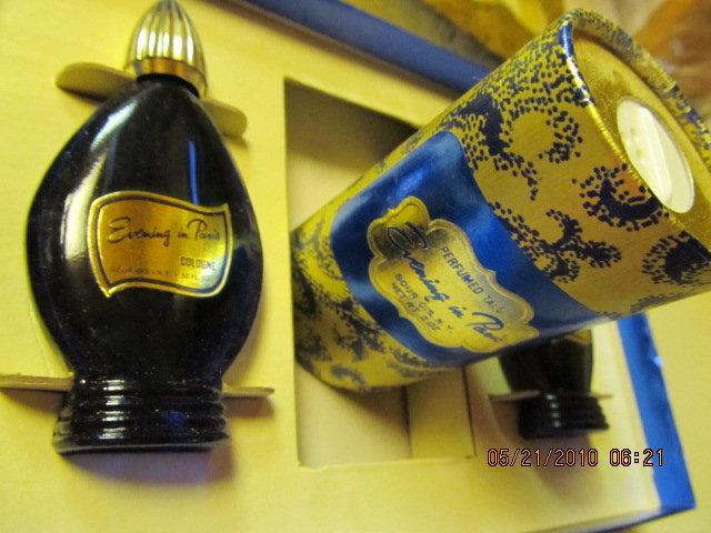 Evening in Paris Unused Vintage Set in BOX - Glass