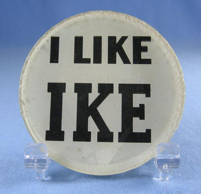 I LIKE IKE Holograph Political Memorabilia Collectible