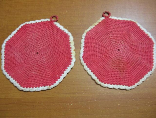 Hand Crochet POTHOLDERS Hot Pad Textiles
