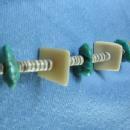 Turquoise & Mother of Pearl & Heishi Bead Necklace - Vintage Ethnographic Jewelry