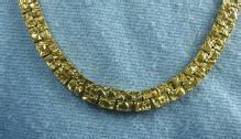 Goldtone NUGGET 23 inch Necklace - Vintage Costume Jewelry