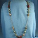 VENETIAN Handmade Glass Bead Necklace - Vintage Jewelry