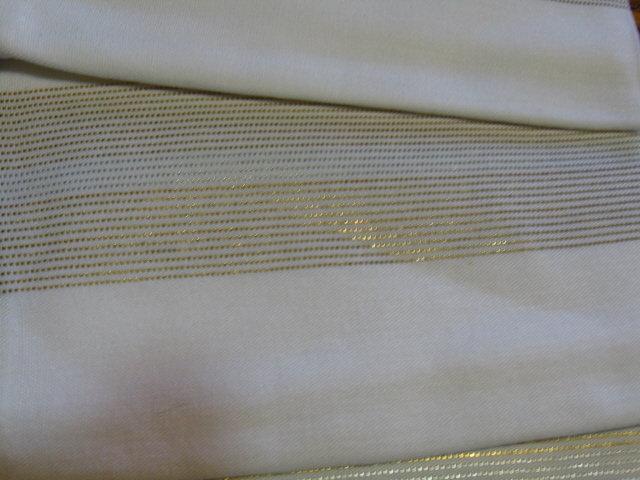 Antique Gold & Silver Thread Linen NAPKIN 6 pc Group - Vintage Textile