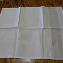 Antique Gold & Silver Thread Linen NAPKIN 6 pc Group - Vintage Textile