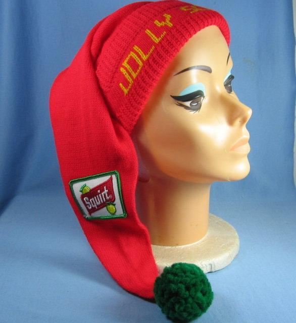 JOLLY SCROOGE Stocking Hat SQUIRT Soft Drink Advertising
