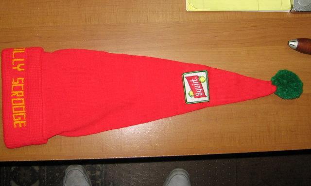 JOLLY SCROOGE Stocking Hat SQUIRT Soft Drink Advertising