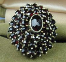 Bohemian GARNET Ring - Classy Antique Fine Jewelry
