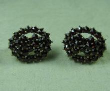 Bohemian GARNET Earrings - Antique Fine Jewelry