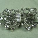 Designer CORO Rhinestone DUETTE Brooch Clip - Antique Estate Designer Costume Jewelry