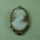 Carved Shell CAMEO Gold LOCKET - Antique Fine Estate Jewelry