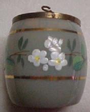 Enameled Bristol Glass Match Holder - Glass