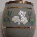 Enameled Bristol Glass Match Holder - Glass