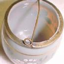 Enameled Bristol Glass Match Holder - Glass