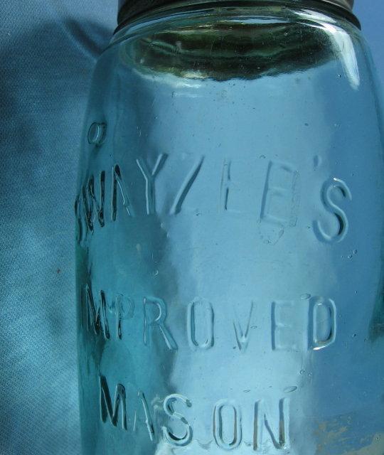 SWAYZEE'S Improved Mason Canning or Fruit Jar