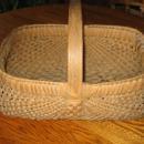 BUTTOCK BASKET - Antique Primitive Woven Splint Wood