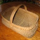 BUTTOCK BASKET - Antique Primitive Woven Splint Wood