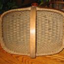 BUTTOCK BASKET - Antique Primitive Woven Splint Wood