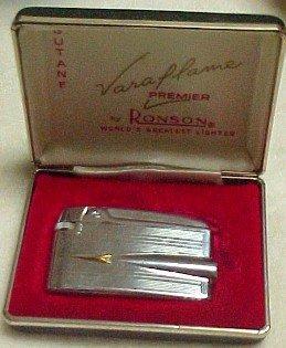 Ronson Varaflame Lighter Gold Silver - Tobacciana
