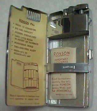Ronson Varaflame Lighter Gold Silver - Tobacciana