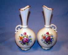 Two LENOX Rose Decorated Porcelain Vases