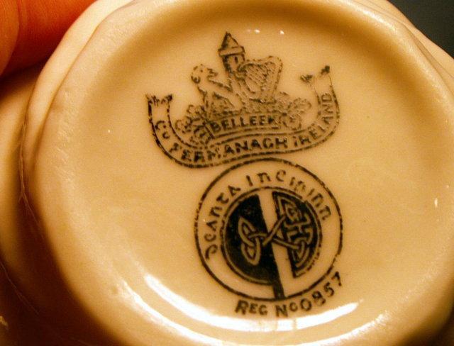 Delicate IRISH BELLEEK Porcelain Rose Bowl