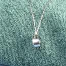 DIAMOND Pendant Necklace ~ 14K White Gold .50 Diamond ~ Vintage Jewelry